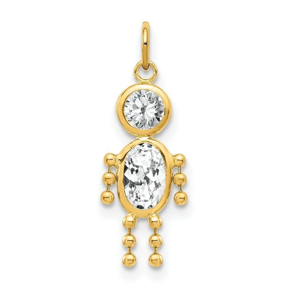 8379 14k April Boy Birthstone Charm